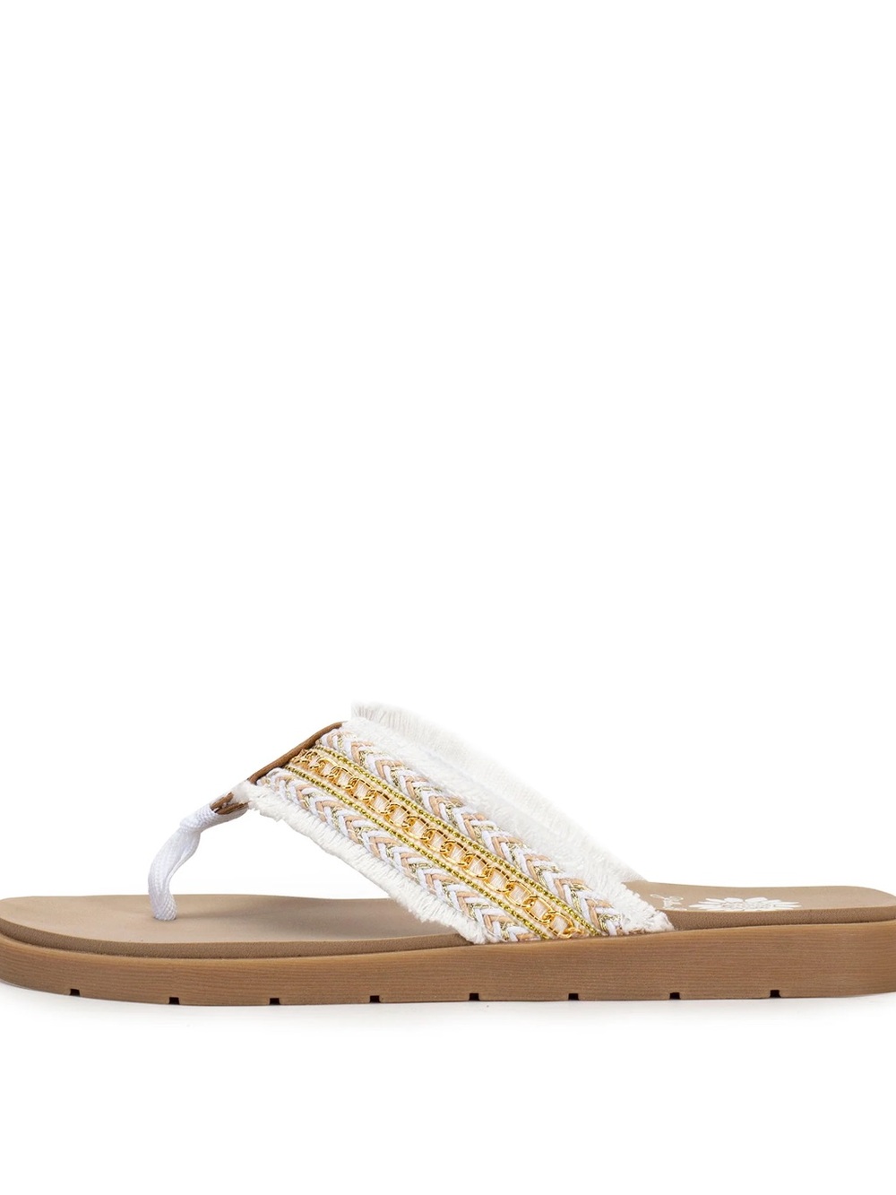 YELLOW BOX FLAVIAN NATURAL FLIP FLOPS MEDIUM WIDTH NEW IN BOX